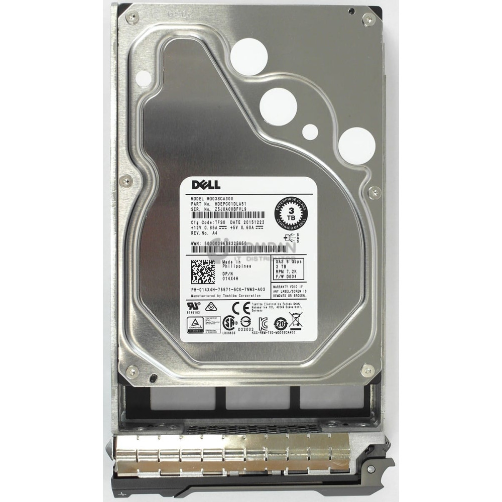 14X4H DELL HDD 3TB 7.2K SAS 6G 3.5" LFF HOT-SWAP
